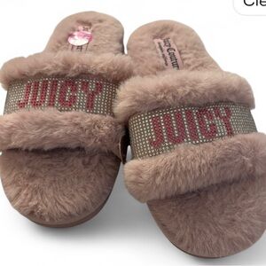 Juicy Couture Women's Blush Furry Slippers